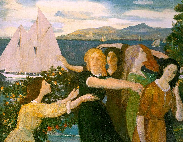 Arthur Bowen Davies Across the Harbor Norge oil painting art